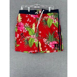 Hurley Phantom '47 MLB Los Angeles Angels Board Shorts Mens 31 6" Swim Trunks